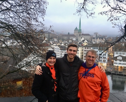 Switzerland: Adam Hawthorne \u201919 visited Zurich and Lucern with parents, Robert and Vonda Hawthorne.